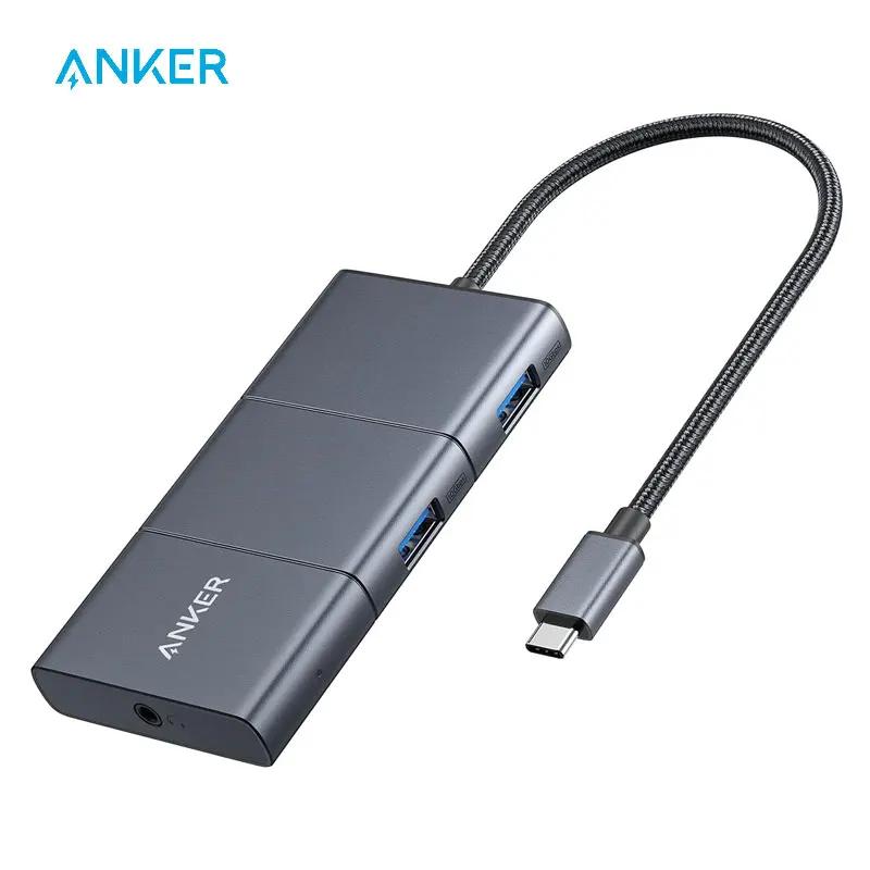 Anker USB C ,  Ȯ 6-in-1 , 4K HDMI, 100W   Ʈ, 2 10 Gbps A Ʈ, SD ī , A8366